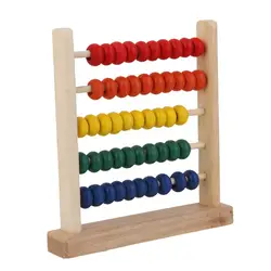 Colorful 10 Beads Wooden Abacus Math Calculating Arithmetical Teaching Toys