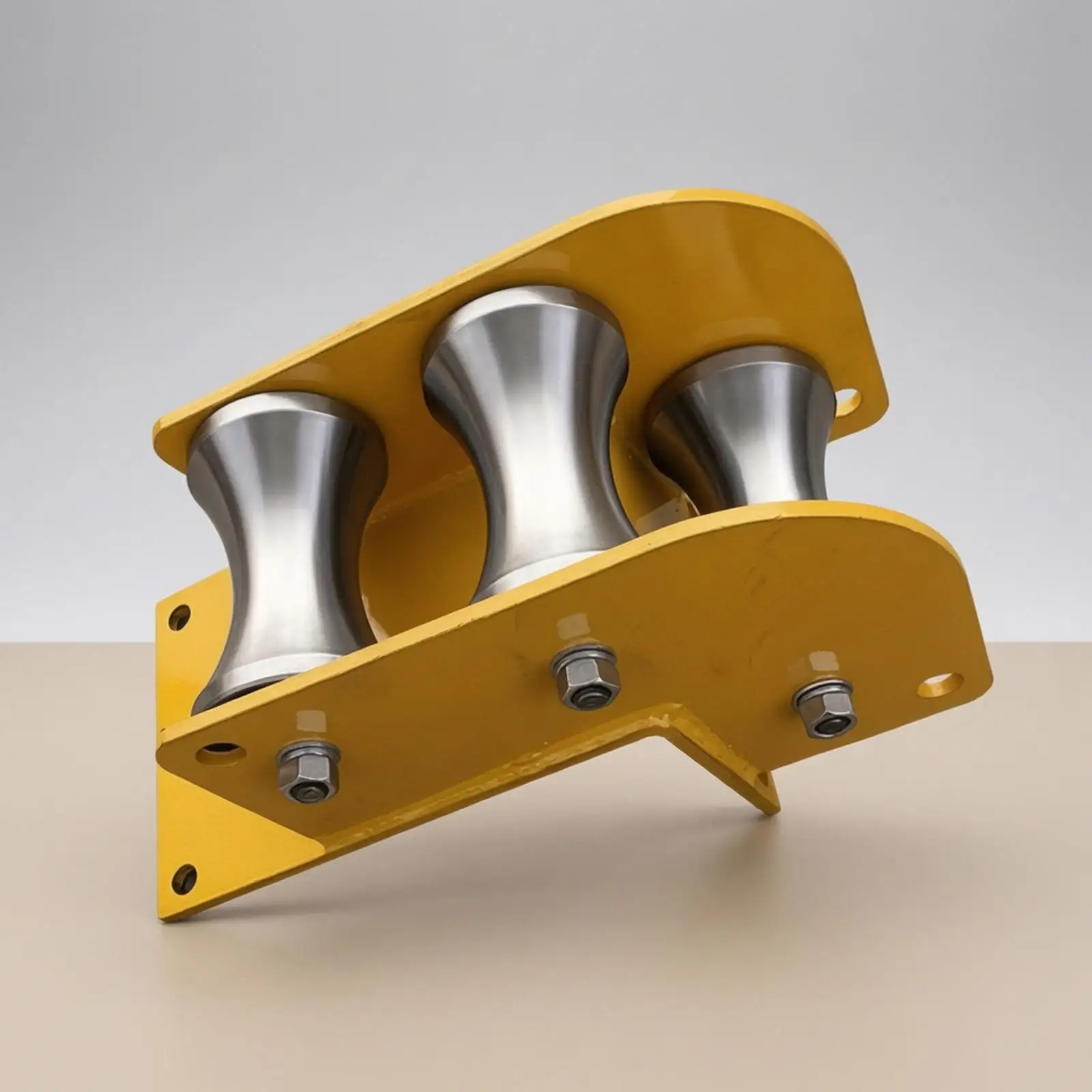 Industrial Heavy Duty Pulley Block for Cable Lifting 45 Steel Roller Guide with Three Wheels for Wire Rope Construction Tool view 4