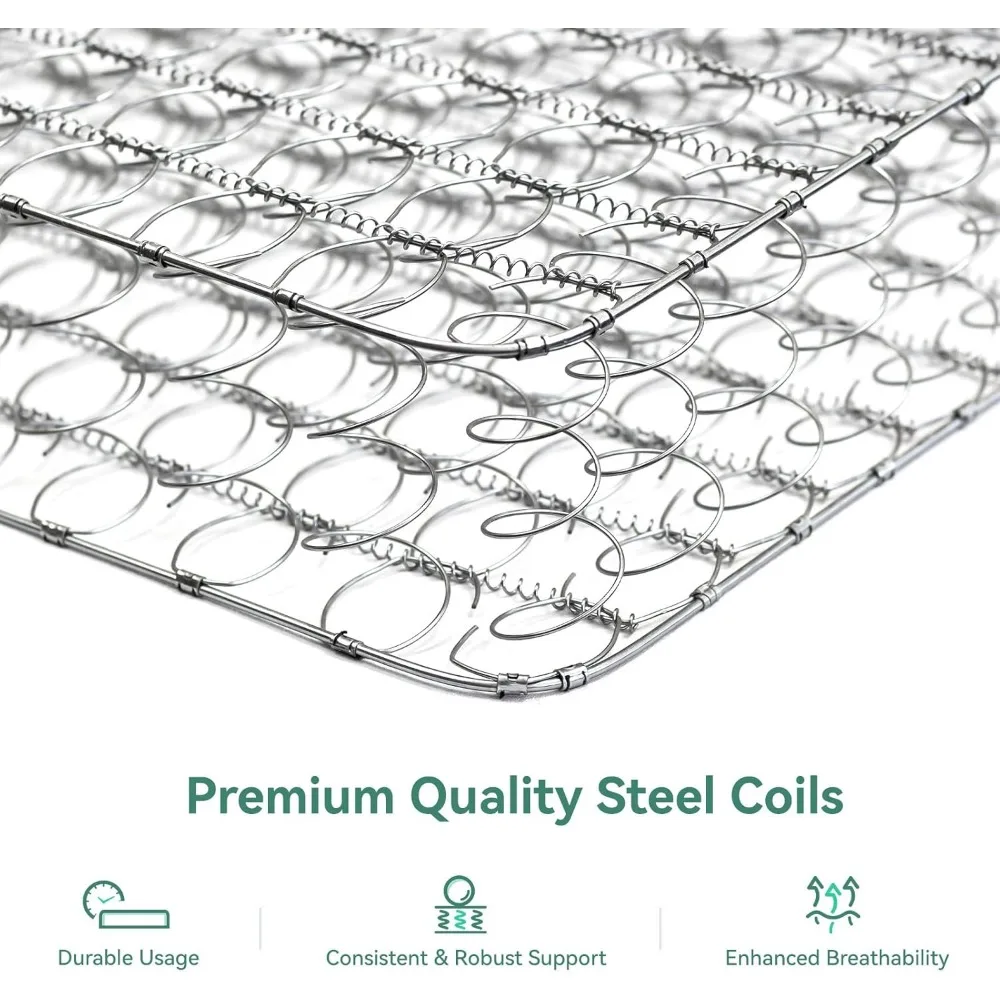 مرتبة مزدوجة مقاس 6 بوصات في صندوق مع Smarts ™ تقنية الملف لتخفيف الضغط ودعم الرغوة القطيفة المتوسطة #5