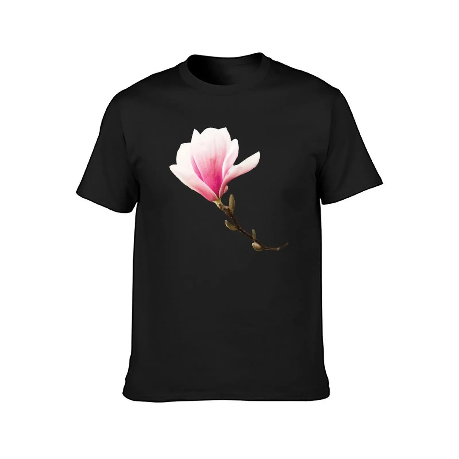 Pink Magnolia Blossom | Isolated Magnolia Flower T-Shirt boys animal print anime Short sleeve tee men