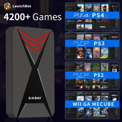 Launchbox 2T HDD Retro Game Consoles For PS4/PS3/Gamecube/PS2/Wii/Wiiu/Sega Saturn/SNES With 4200+ Games For Windows PC/Laptop