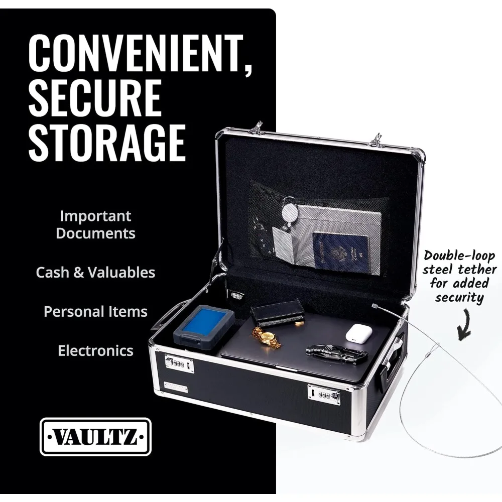 Veilige opbergdoos met cijferslot - 6,5 x 23 x 13,5 - Ideaal voor slaapzalen, aktetassen en medicijnen