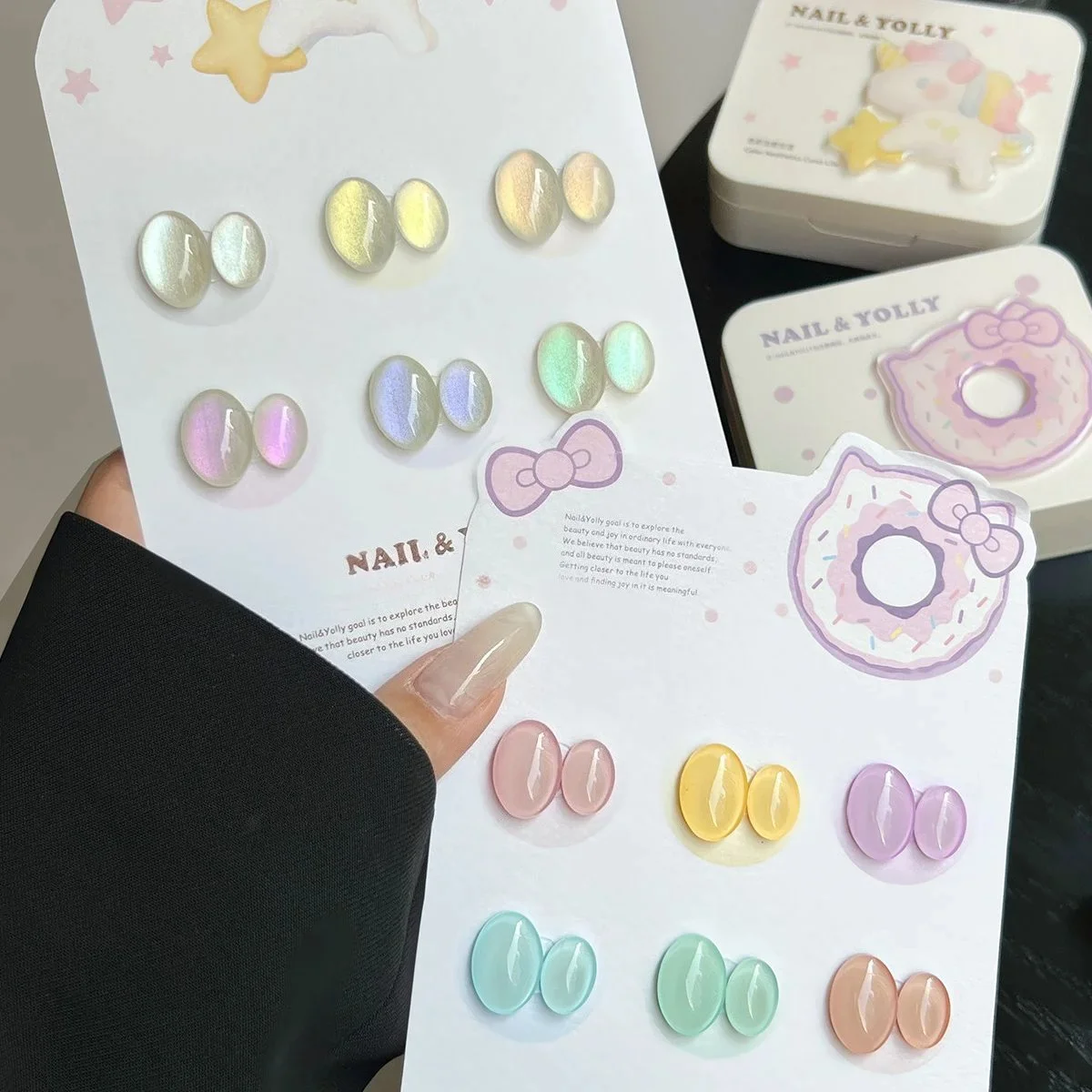 Nail Yolly Palette 6 Colors 3-in-1 Mashed Potato Nail Gel Polish Acetate Gradient Texture Soak Off UV DIY Stamping Gel Varnishes