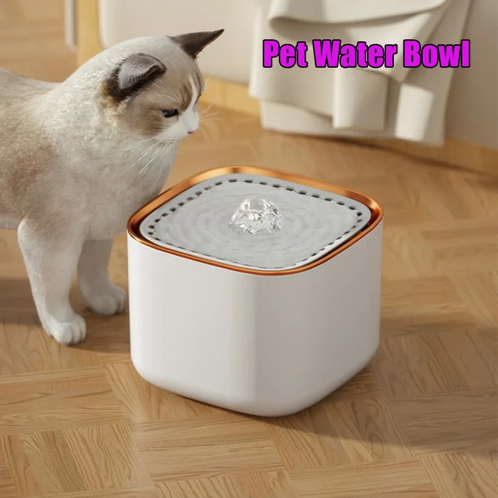 USB Cat Dog Water Fountain Automatic Silent Circulating Drinking Bowl with Filter Electric Pet Dispenser Pump view 2