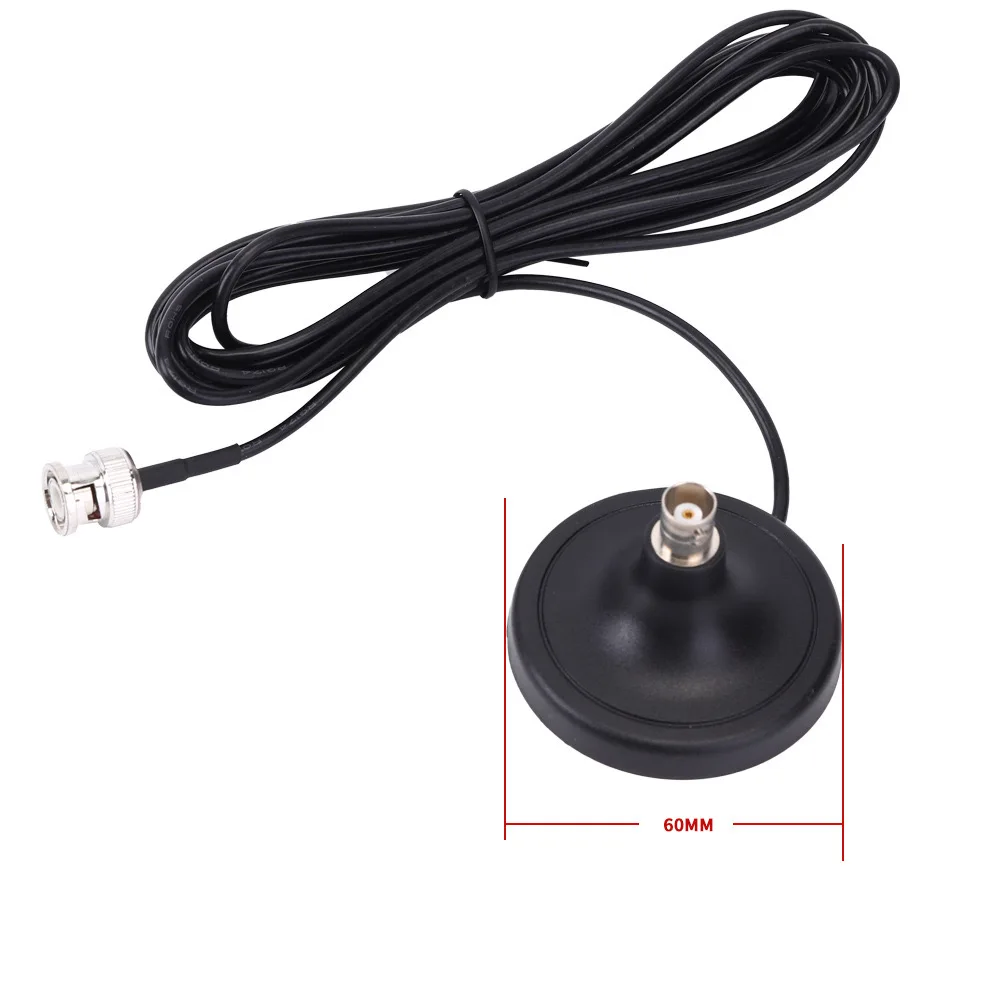 BNC Male and Female Antenna Strong Magnetic Base 1.5M 3 Meters Extension Cable for Q9 Wireless Microphone RG174