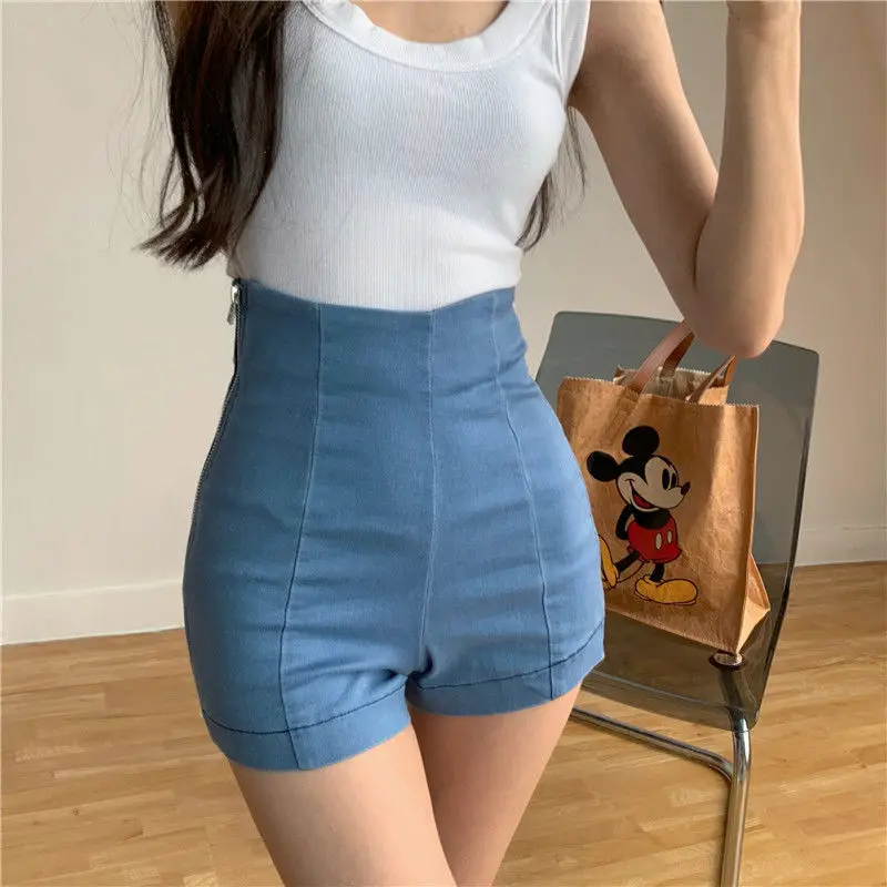 

Short Pants for Women To Wear Jeans High Waist Womens Shorts Tight Pole Dance Denim Sexy Booty Skinny Aesthetic Clothing Vintage