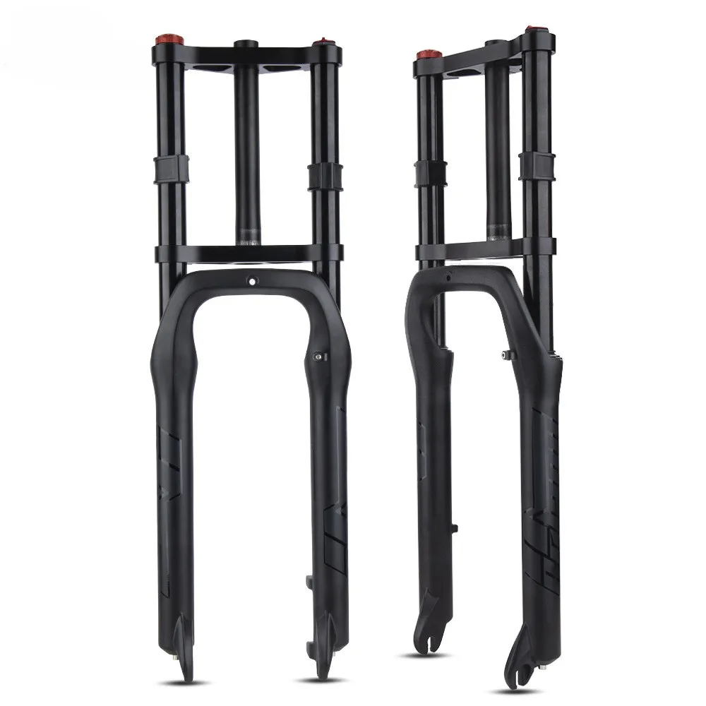Doppels ch ulter Schnee Fett Fahrrad gabel 26 "20" 4,0 "Luft MTB Fahrrad auphägung 32mm gerades Rohr 135mm Schock Magnes ride6