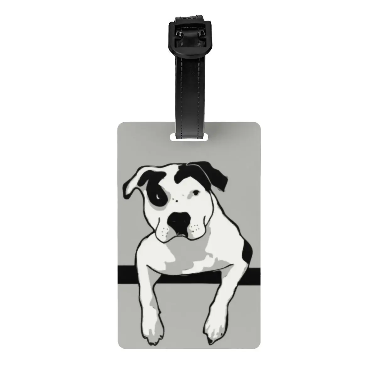 Etiqueta de equipaje gráfica personalizada Pit Bull Terrier t-bone, etiquetas de equipaje de Protección de Privacidad, etiquetas de maleta de viaje