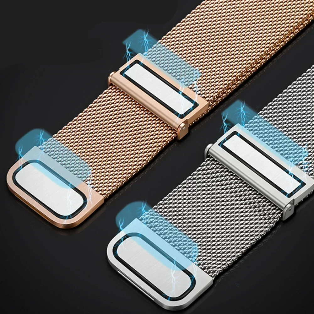 18mm 20mm 22mm Magnetic Strap For Huawei GT4 41mm 46mm GT3Pro For Samsung Galaxy Watch 6 Classic 43 47mm 40 44mm Metal Loop Band