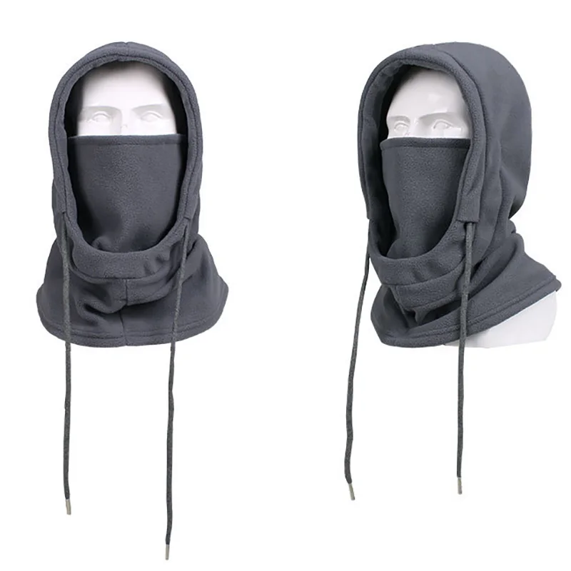 Balaclava de lã quente para homens e mulheres, máscara facial de inverno, aquecedor de pescoço, boné com capuz, à prova de vento, térmica, gorros, bandana