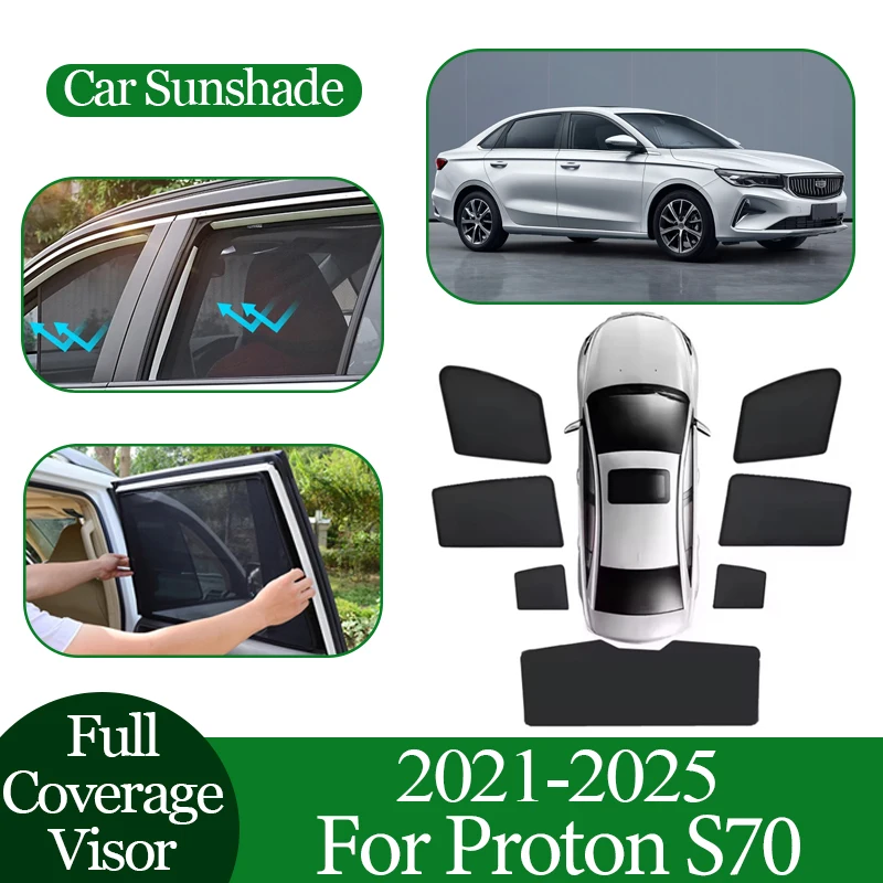 

Car Magnetic Sunshade For Proton S70 Geely Emgrand 4th 2021-2025 Privacy Protection Coverage Blocking Curtain Auto Accessories