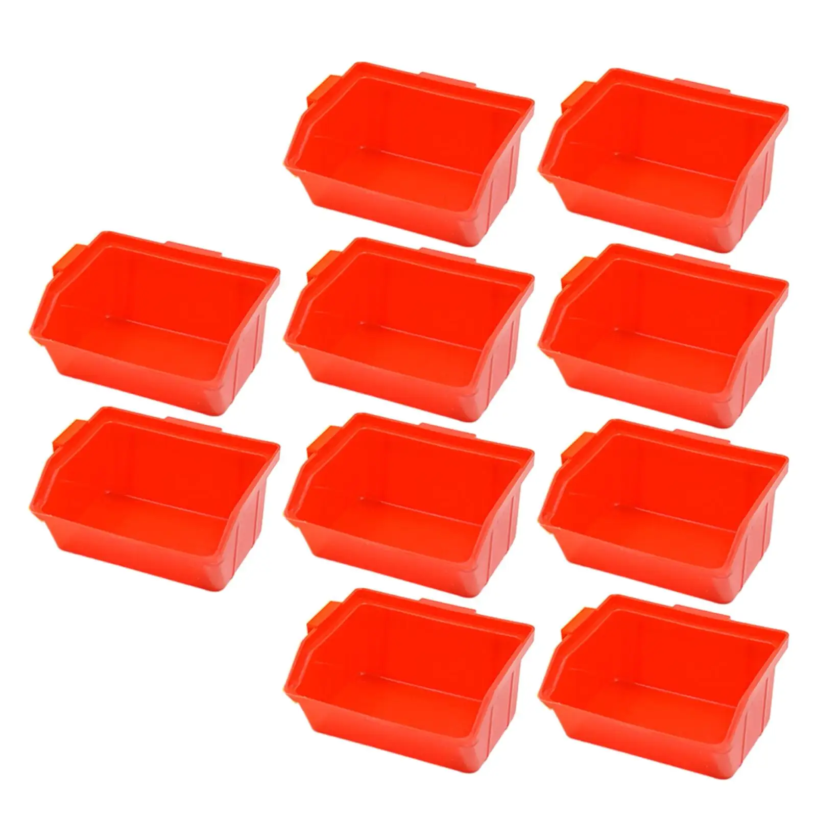 10Pcs Wall Mounted Storage Bins Nail and Screw Organizer for Shop Hobbies