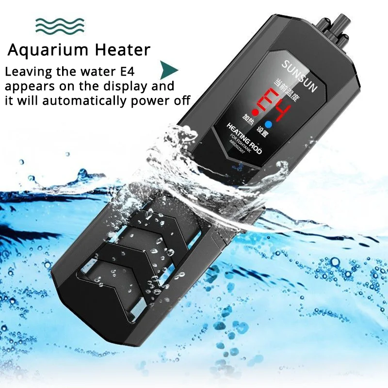 Underwater Aquarium Heater Hopar Inline Thermostat Heatering Rod Body Water Fish Tank Thermostat Reptiles Meter For Submersible