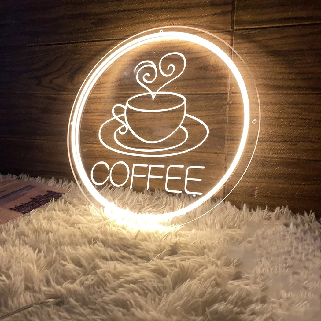 Coffee neon sign LED Neon Sign for Cafe Cafeteria Restaurant luminous business signs Home Kitchen wall decorations lights