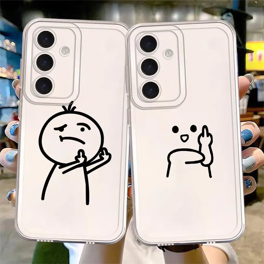 เคสโทรศัพท์แบบนิ่มสำหรับ Samsung Galaxy A16 A17 A21s A50 A12 A32 A52 A51 A72 A31 A52s A71 ลายเส้นการ์ตูนน่ารัก