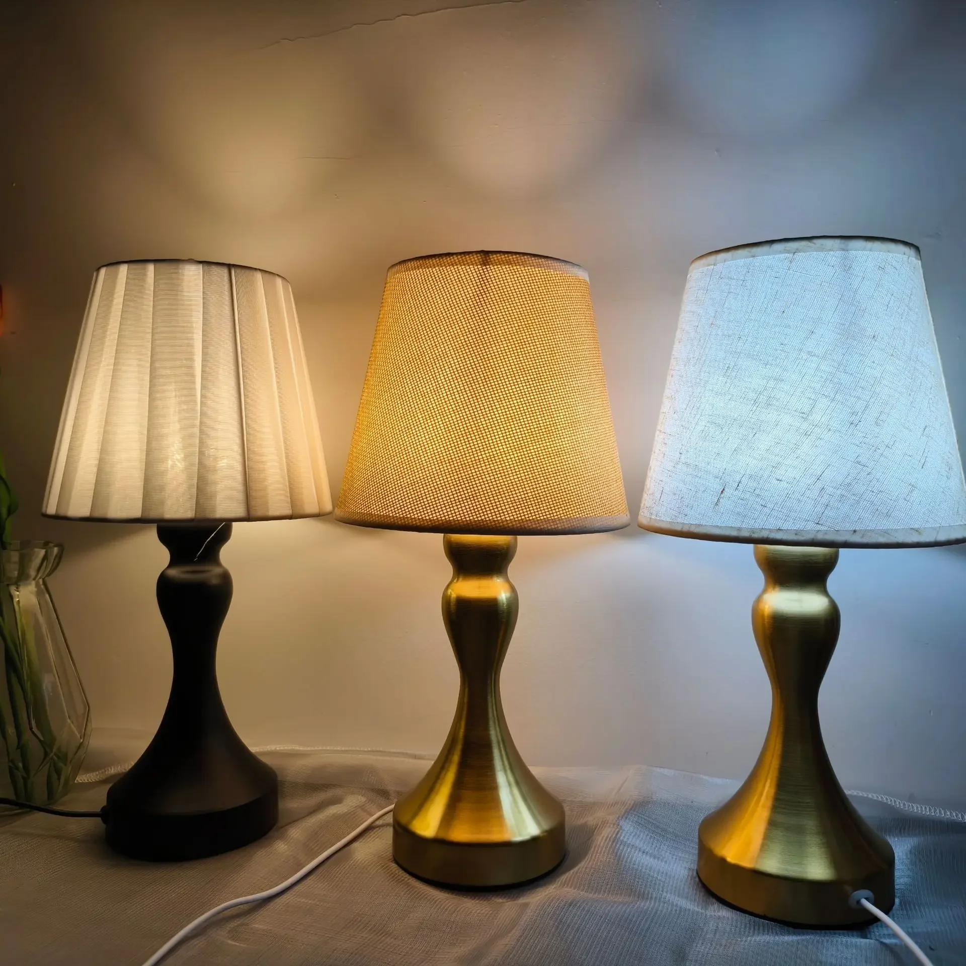 Lampu Meja Retro Lampu Samping Tempat Tidur Kamar Tidur Kantor Belajar Lampu Led Peduli Mata