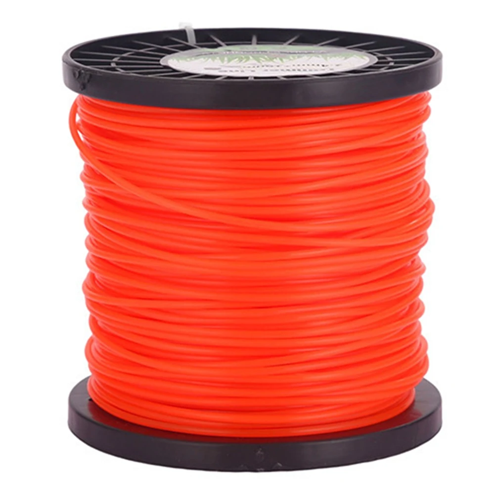 THIVN-1Lbx 2.4mm espiral grama corte strimmer linha cabo de enchimento corda de náilon cortador de grama laranja torcido forma linha