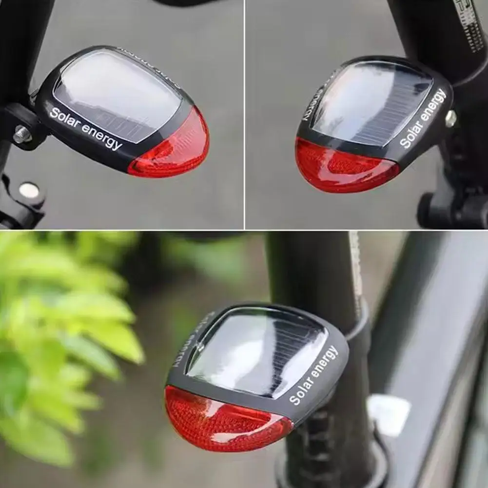 

Solar Bike Taillight Solar Power Energy LED Bicycle Rear Light Safety Warning Light Bicycle Accessories Bike Equipment New