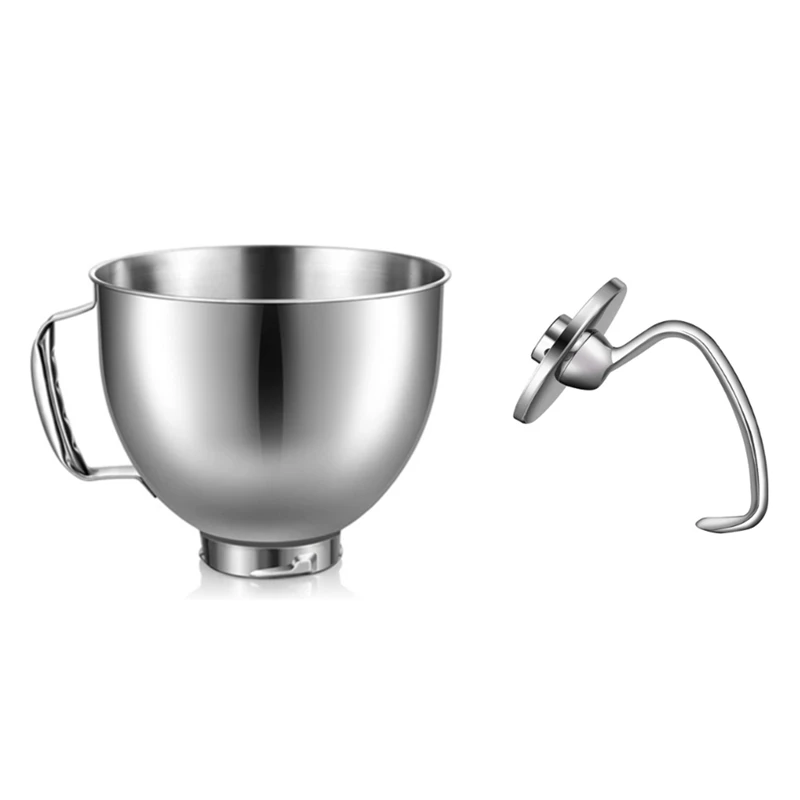 

Stainless Steel Bowl Dough Hook For Kitchenaid 4.5-5Quart Tilt Head Stand Mixer For Kitchenaid Mixer Mixer Flour Cake