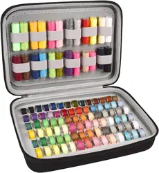 Bobbin Holder, Bobbins Case Thread Organizer, Bobbins Spool Storage Box Holds Up to 84pcs Bobbins and 24pcs Sewing Thread Spools