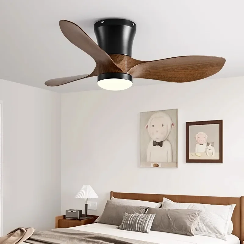 

Modern Led Ceiling Fan Without Lights DC Motor 6 Speeds Timing Fans 24CM Low Floor Loft Remote Contro With Lights