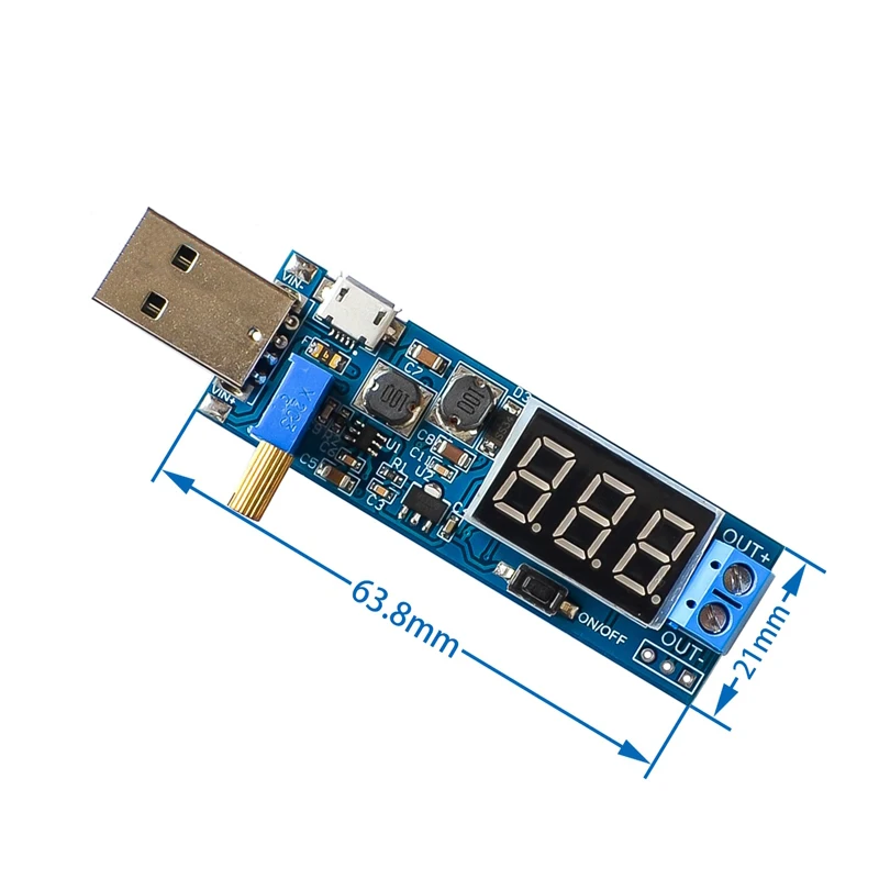 DC-DC 5V to 3.5V / 12V USB Step UP / Down Power Supply Module Adjustable Boost Buck Converter Out DC 1.2V-24V