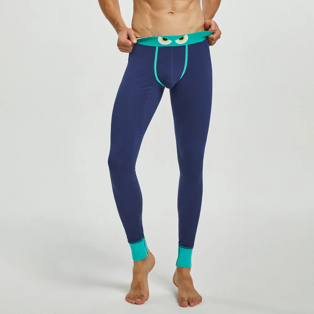 SEOBEAN Men's Thermal Cotton Underwear U-Shaped Comfortable Sportive Base Layer Pants Autumn Thermal Cotton Pants