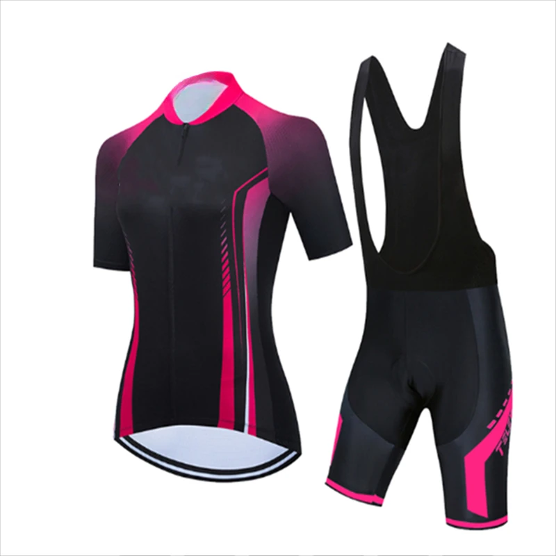 Lady Cycling Set Wear Mtb Bicycle Uniform Summer Short Sleeve Bike Suit  Bicycle Clothes