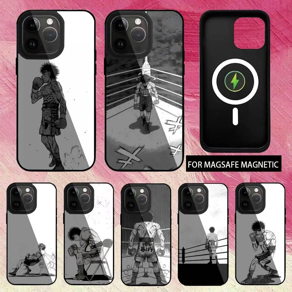 

H-Hajime no 12I-Ippo Phone Case For iPhone17,16,15,14,13,12,11 Plus,Pro Max Magnetic For Magsafe Wireless Charging