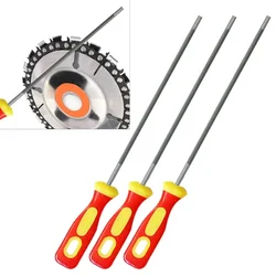 Lima de motosierra Circular con mango, accesorios de pulido resistentes al desgaste, herramientas manuales de jardín, 1 unidad