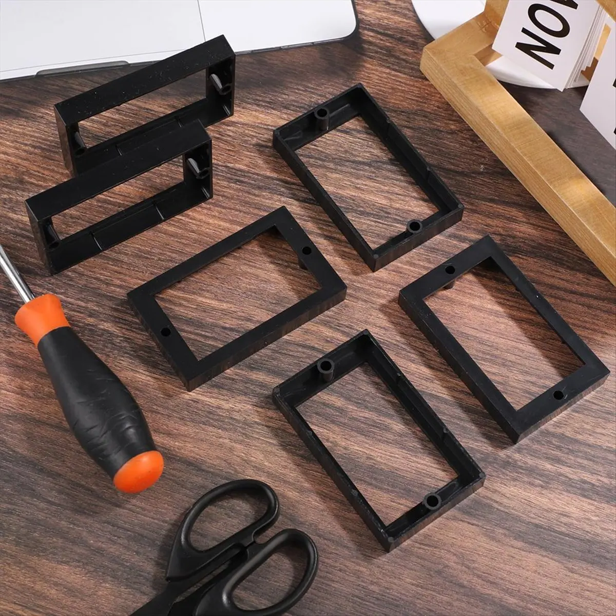 A77K 6pcs Electric Box Extender, 1/2inch Single Gang Receptacle Outlet Box Extenders Outlet Extension Box