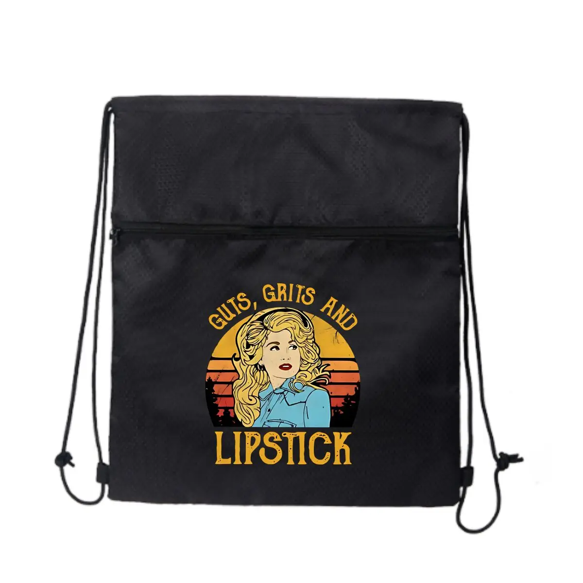 

Складной рюкзак на шнурке в стиле ретро Guts, Grits and Lipstick Легкий простой и модный спортивный рюкзак унисекс