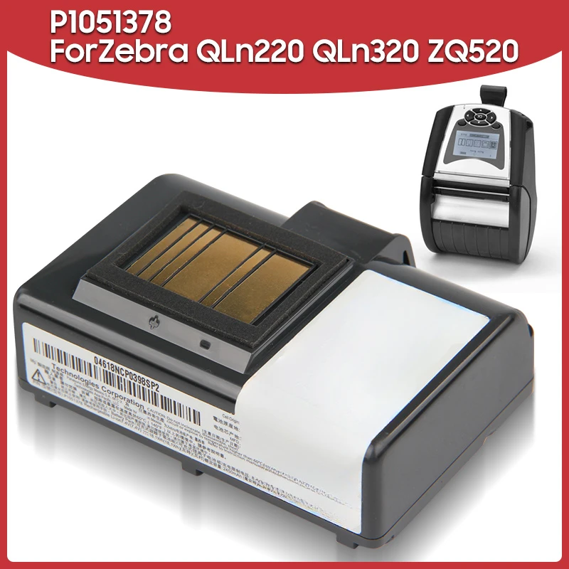 For Zebra QLn220 QLn320 QLn220HC ZQ520 ZQ510 Mobile Printers Batteries Replacement Battery P1051378 P1023901 2450mAh