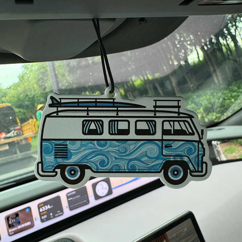 Blue Bus Intercontinental Hotel (Hotel Scent) Car Air Freshener |   Rearview Mirror Hanger & Dual-Purpose Air Vent Clip |   Natural Material Aromatherapy Tablets |   Long-Lasting Fragrance for 90 Days |   Alcohol-Free |   Not Afraid of Direct Exposure to the Sun |   Designed Specifically for Odor Removal in Cars, Closets, and Bathrooms. |   Cartoon Animation Graphics |   Unisex |   Luxury-Grade Fragrance |   The Same Ocean Fragrance Used in Five-Star Hotels