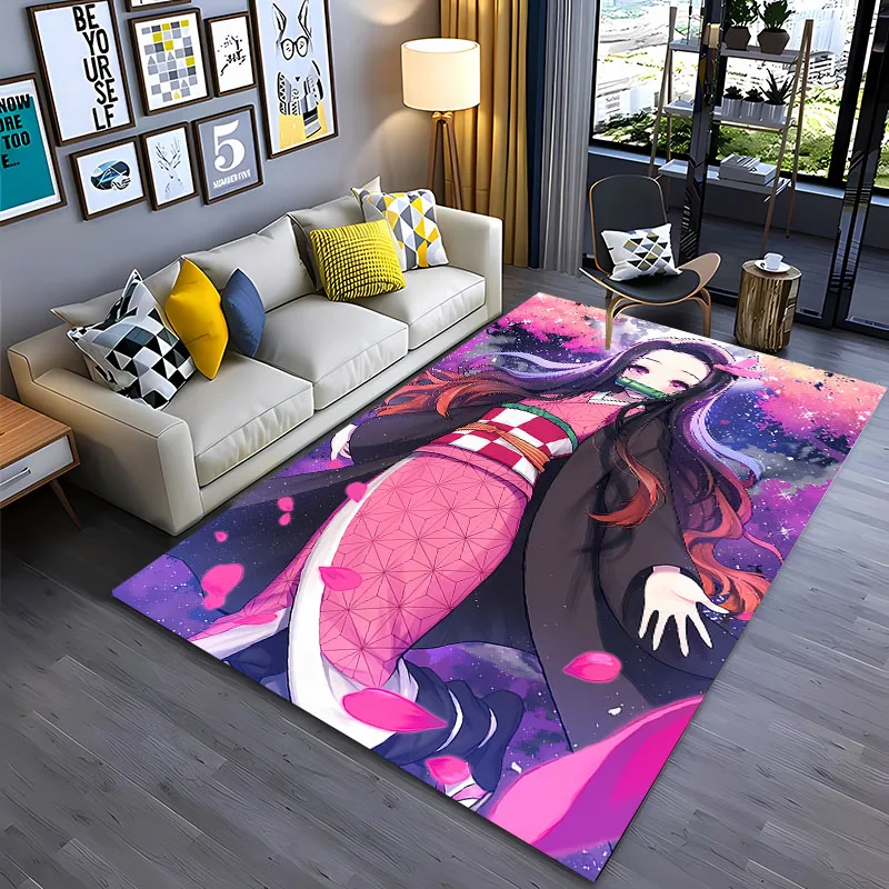 Japan Anime K-Kamado Nezuk0 Demon S-Slayer Carpet,Rug for Living Room Bedroom Sofa Mat Kitchen Doormat Decor Non-slip Floor Rug