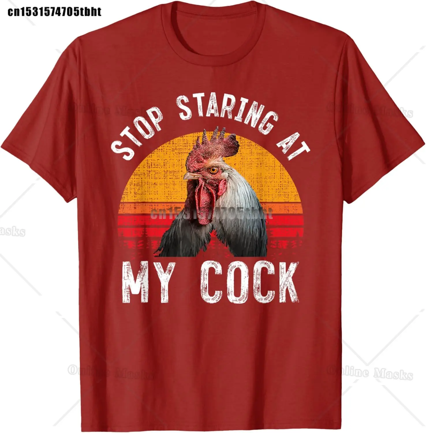 مضحك الدجاج الديك توقف عن التحديق في تي شيرت الديك الخاص بي هدية تي شيرت