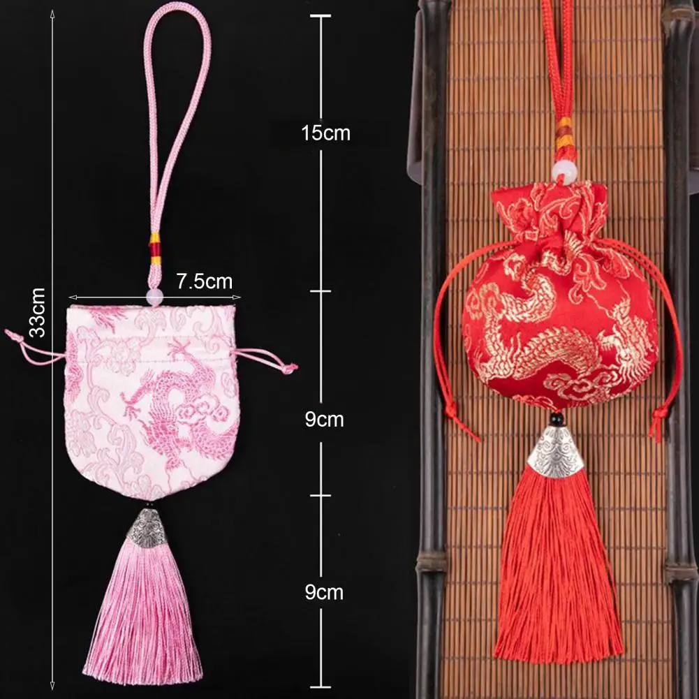 33cm Fragrant Delicate Sachet Hanging Decor Cloth Elegant Embroidery Sachet Hanging Widget Chinese Style Tassel For Car Inner