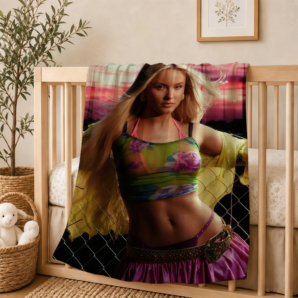 Singer Zara Larsson Midnight Sun Blanket For Soft Warm Knee For Bedroom Living Room Bed Sofa Camping Picnic Office Gift