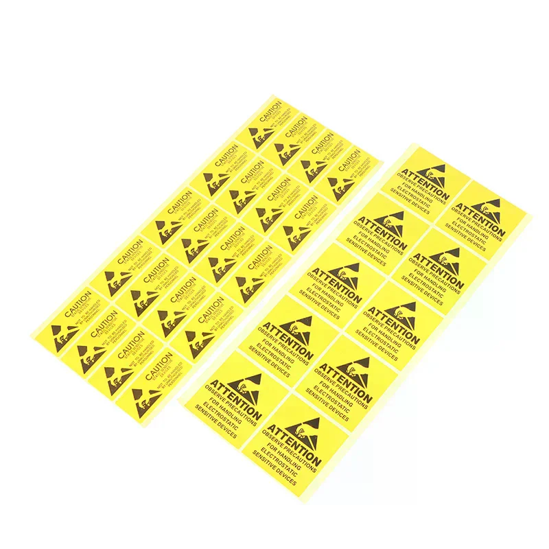 40Pcs ESD Warning Labels Adhesive Caution Stickers Static Sensitive Electronic Components Reminder Sticky Labels