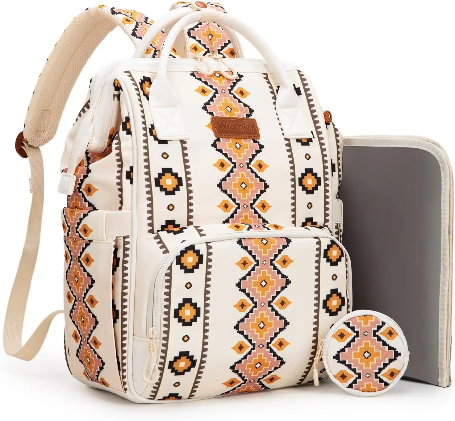 

Aztec Travel Backpack Diaper Bag with Waterproof Insulated Pockets for Moms, Multi-Function Baby Bag