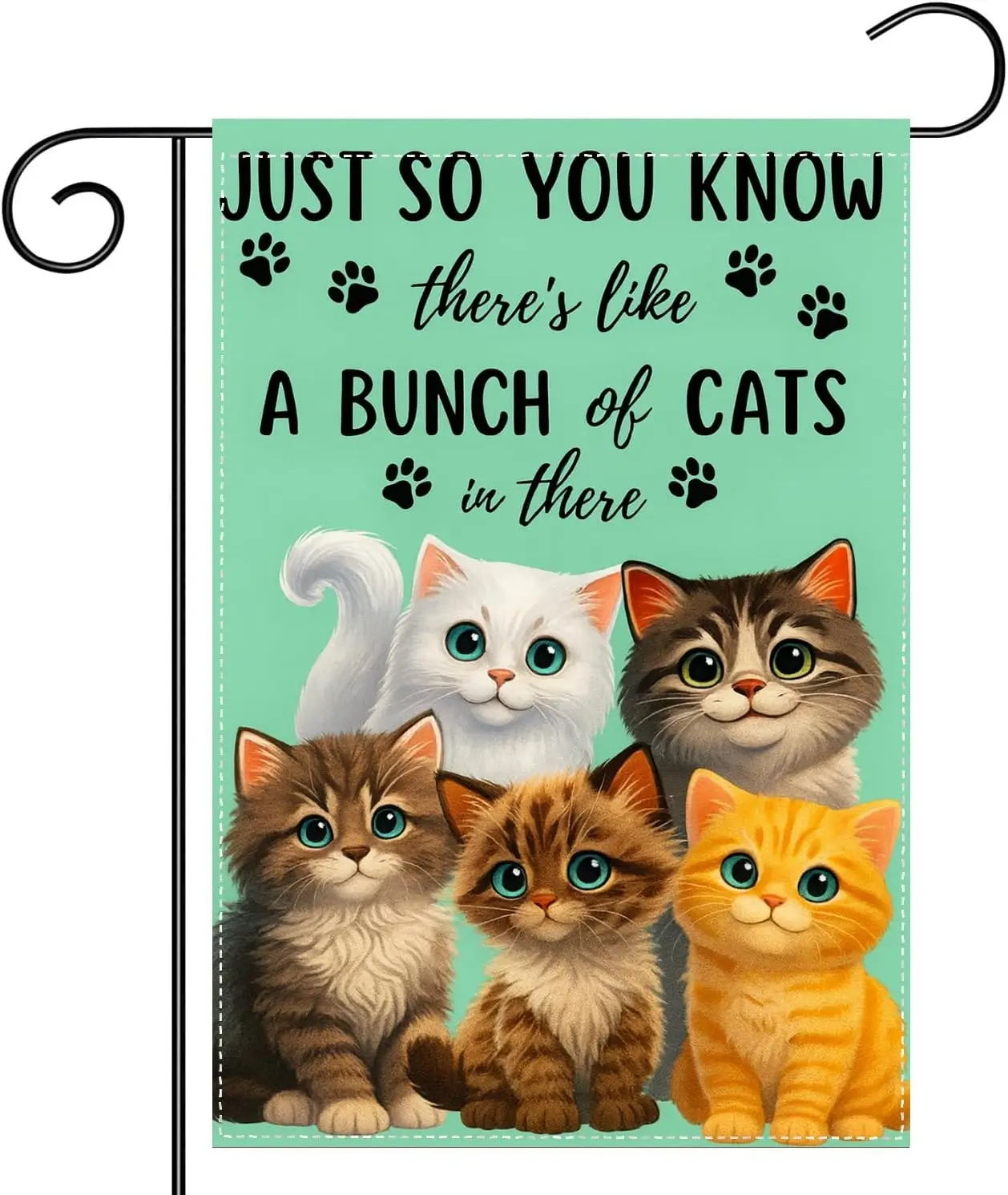 Funny Cat Garden Flag 12x18 Inch Just So You Know Cat Lover Yard Decor Cute Multiple Cats Outdoor Double Sided Flag Polyeste zzo