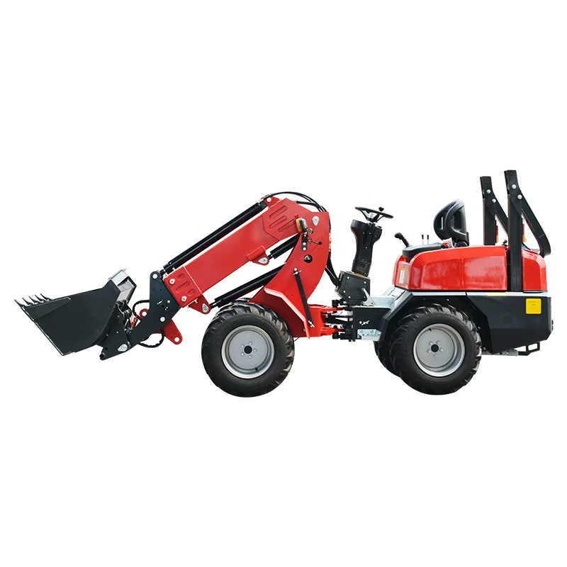 Small Wheel Loader Telescopic Arm Series Articulated Front Compact Wheel Loader Hydraulic Control Rod