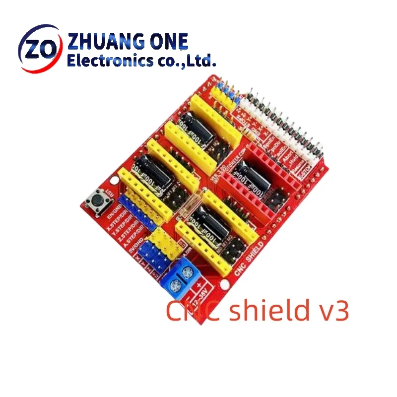 Placa de Expansão para Kit DIY Arduino, Escudo CNC, Escudo V4, Máquina de Gravura v3, Impressora 3D, A4988, DRV8825