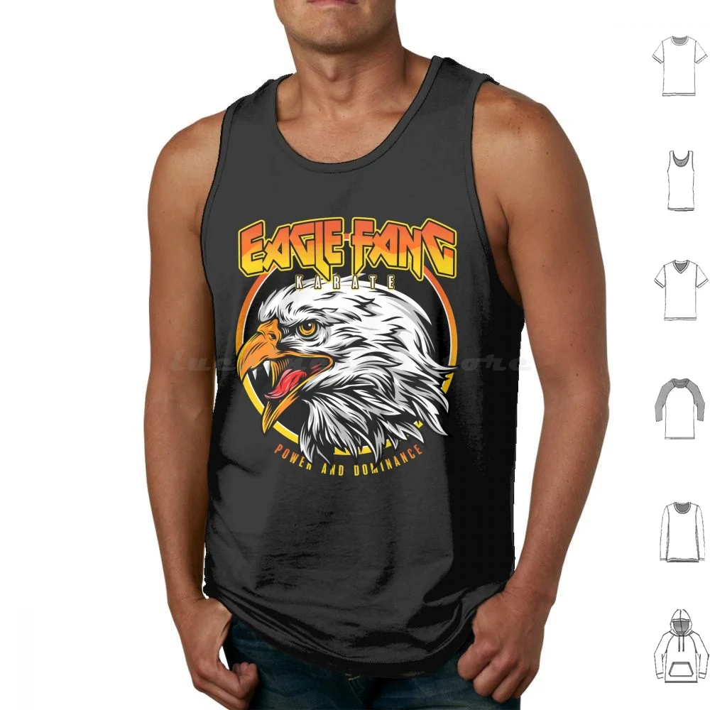 Eagle Fang Karate-Kai 80s Metal-Yellow Tank Tops Vest Sleeveless 80s Metal Band Eagle Fang Karate Kai Tv Tv Show Tv Series