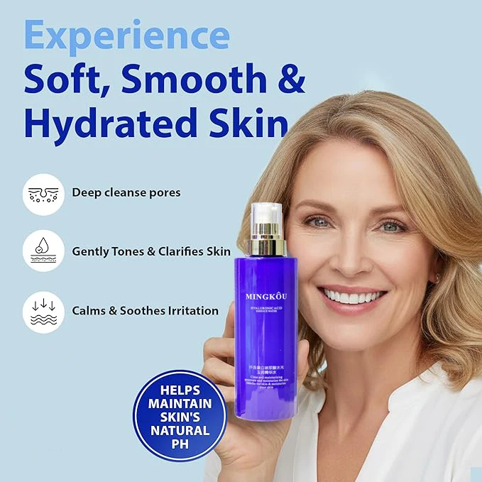 Protein Hyaluronic Acid Toner, Deep Hydration, Glass Skin, Skin Plumpling Face Emulsion Moisturizer for Healthy Skin,Nourishing