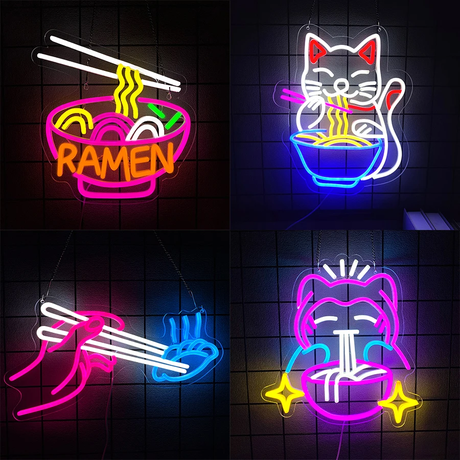 Ramen Neon Sign For Wall Decor,Led Neon Light For Restaurant Decor,Kitchen,Noodles Shop,dining Hall,Party Gifts,USB Powered