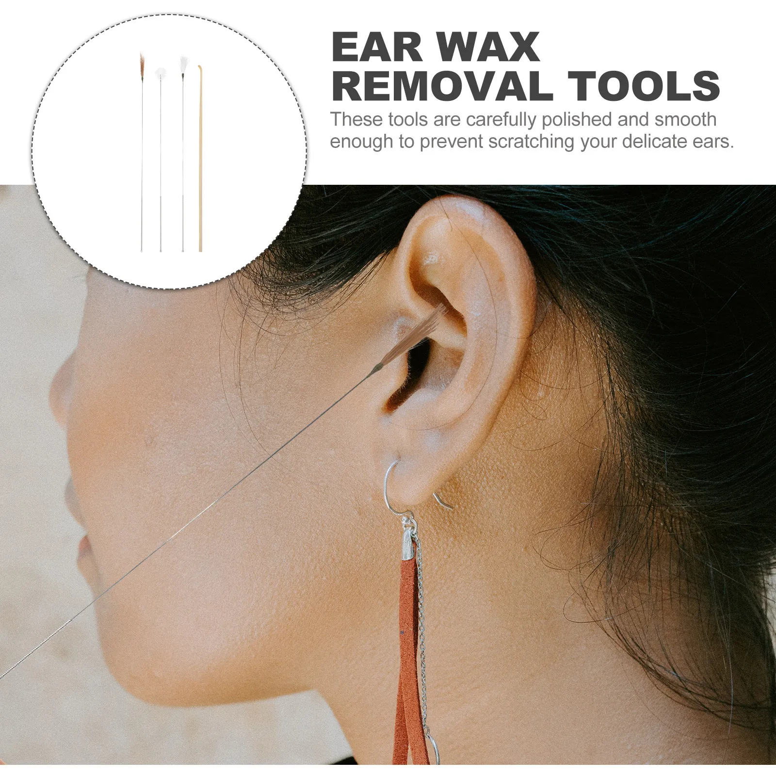 

Набор инструментов для чистки ушей: гладкие, полированные, безопасные палочки для удаления ушной серы, массажер для снятия зуда, набор для чистки ушей, семейный подарок