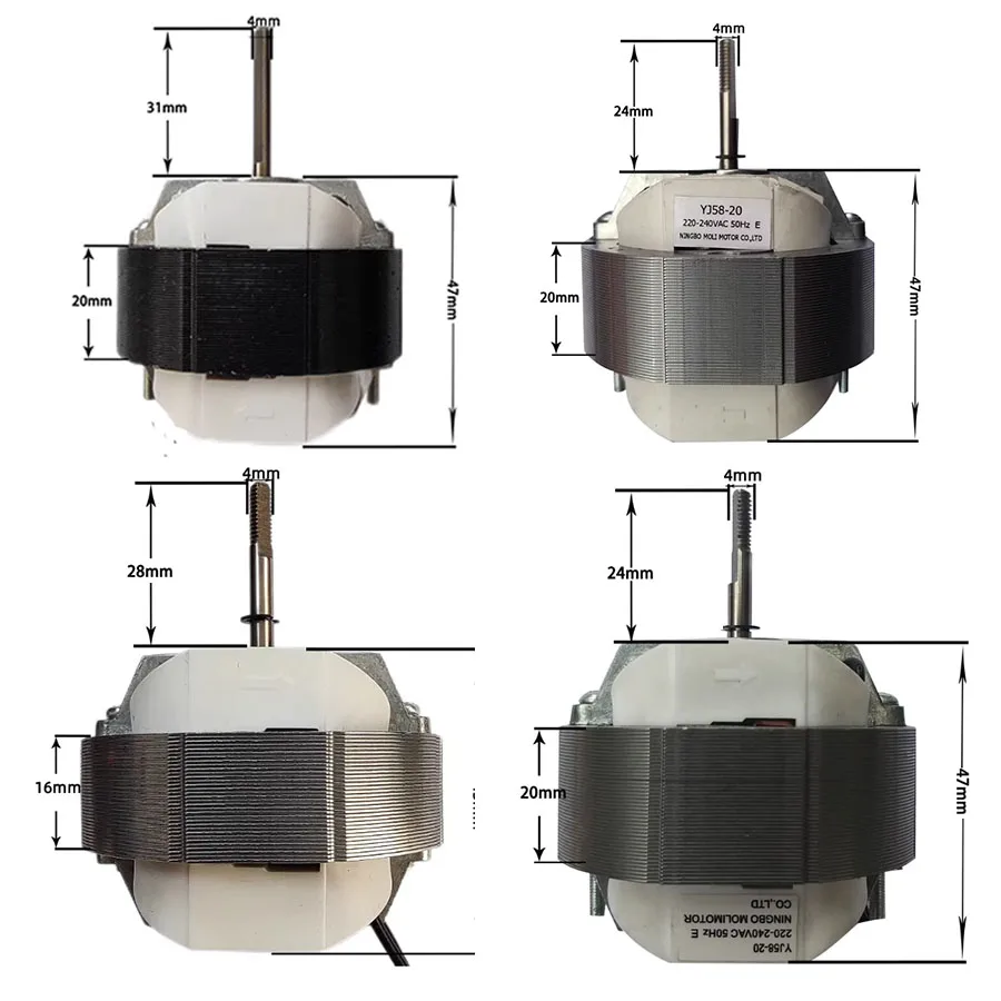 2026 New YJ58-12/16/20 Covered Pole Asynchronous Motor Coil 220V Hot Air Heater Mosquito Killer Lamp Exhaust Fan