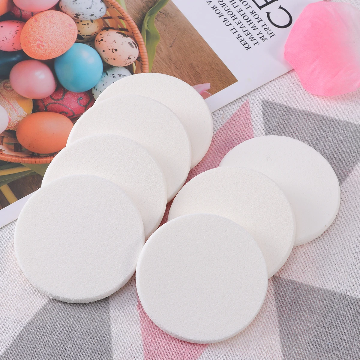 

5Pcs Latex Round Powder Puff Makeup Sponge for Foundation Loose Powder Face Puff for Home Travel