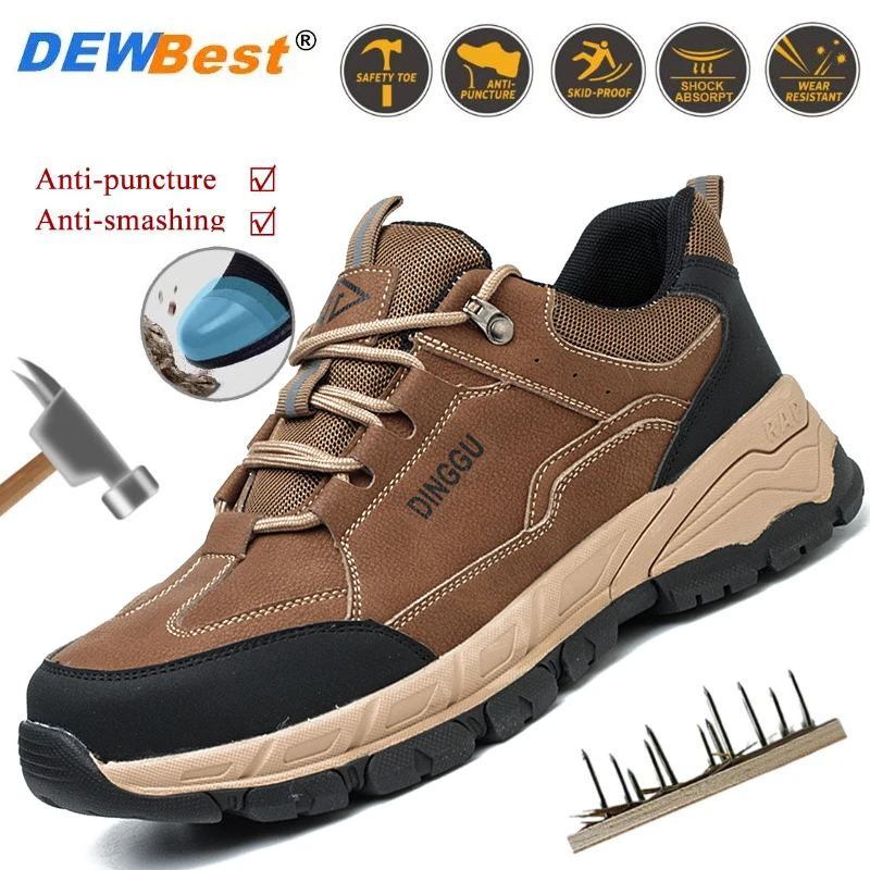 

Men's comfortable work shoes anti-smash and anti-puncture resistant to dirty and wear-resistant thickened soft-soled shoes